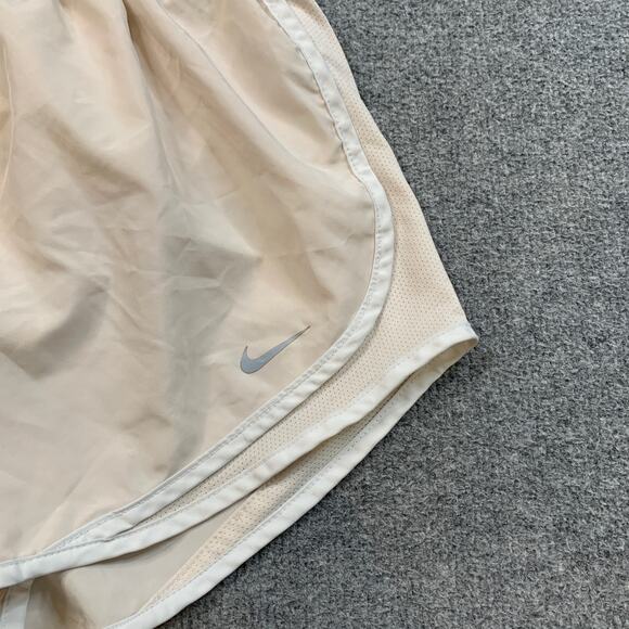 Nike Shorts Women M Medium Ivory White Tempo Drawstring Moisture Wicking Running - Picture 3 of 13
